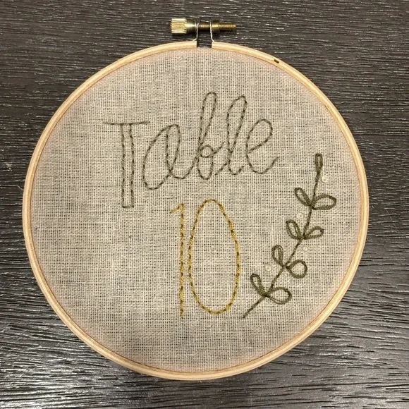 Elegant Embroidered Table Numbers 1-12 - Picture 5 of 5